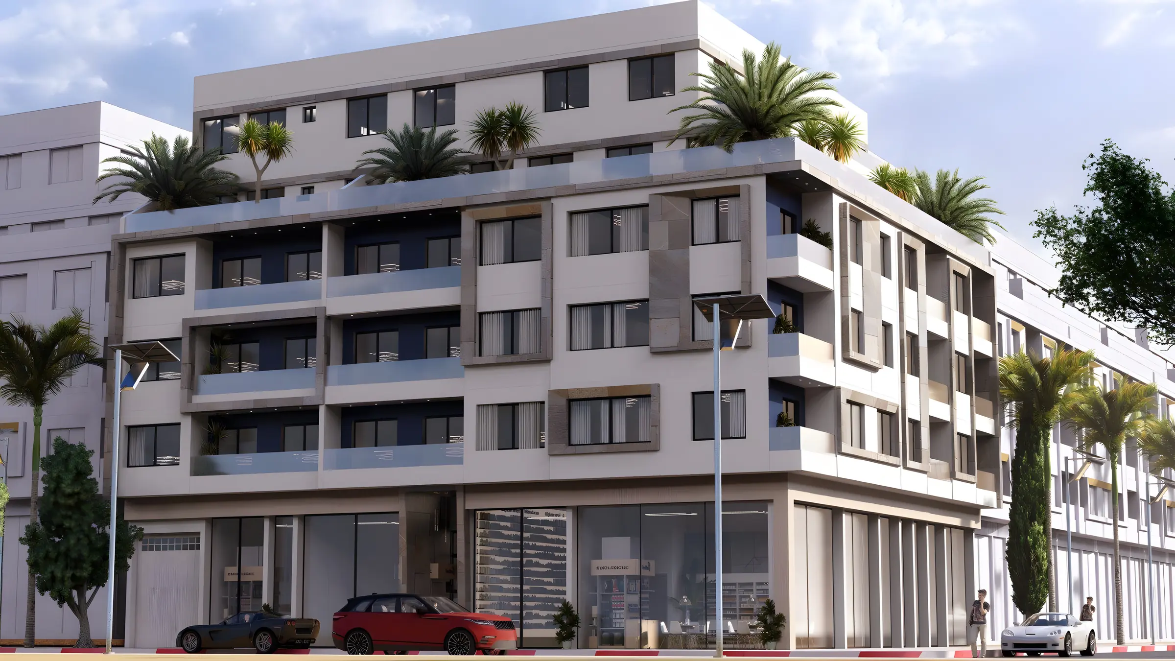 Nouraya II, perspective de l'architecte de face